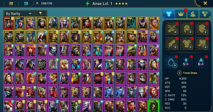 Starter with Mythical - Nell : 95k energy / 56 mln coins / Bivald, Shamrock, Arix 2x, Ninja + 20 Login Legendaries / Ursala