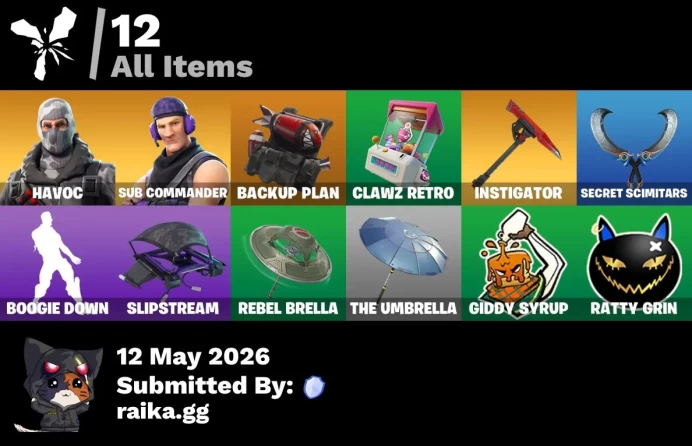 [PC/PSN/XBOX] 2 skins | Havoc | Sub Commander | Backup Plan | Clawz Retro | Instigator | Secret Scimitars | Boogie Down | Slipstream