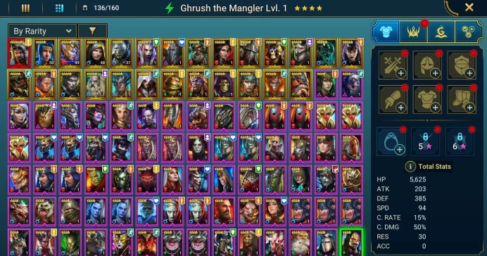 Starter with Mythical - Arne : 98k energy / 64 mln coins / Elva, Brogni, Angar, Arix, Ninja + 20 Login Legendaries / Geomancer
