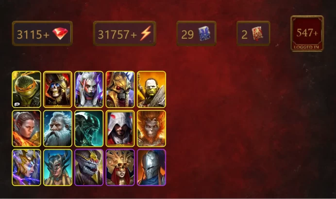 [STARTER]Nekhret+Vault Keeper Wixwell+Michelangelo+Deathknight+Visix+Artak+Ronda+Xenomorph+Ezio Auditore+Wukong+Deliana+27Epics