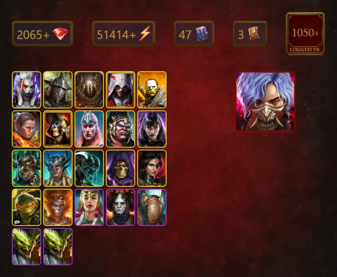 [STARTER]Toshiro+Graazur+Visix+Rathalos+Ezio Auditore+Artak+Ronda+Deathknight+Loki+Matriarch Zarguna+Alice+56Epics
