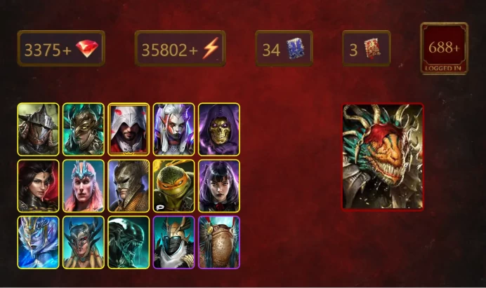 [STARTER]Lazarius+Wallmaster Othorion+Rathalos+Leminisi the Gold-Wing+Ezio Auditore+Visix+Skeletor+Adelyn+Loki+41Epics