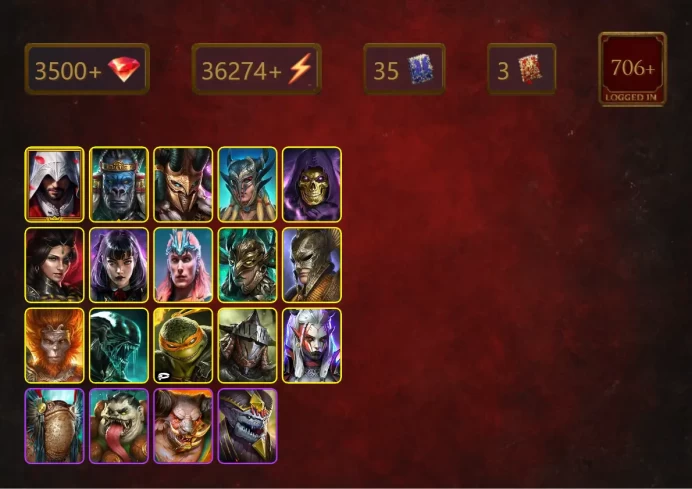[STARTER]Acrizia+Wallmaster Othorion+Ezio Auditore+Samson The Masher+Scyl+Skeletor+Adelyn+Alice+Loki+37Epics