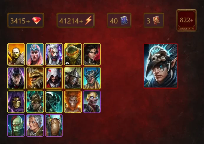 [STARTER]Nais the Shadowthief+Legate Teox+Artak+Loki+Visix+Michelangelo+Adelyn+Alice+Ezio Auditore+Rathalos+Scyl+34Epics