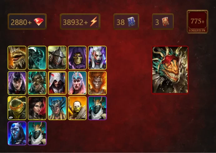 [STARTER]Lazarius+Legate Teox+Xenomorph+Rathalos+Skeletor+Visix+Alice+Leminisi the Gold-Wing+Ezio Auditore+Loki+Wukong+31Epics