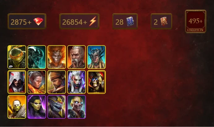 [STARTER]Taras+Armanz the Magnificent+Michelangelo+Xenomorph+Wukong+Scyl+Ezio Auditore+Ronda+Visix+Deathknight+Artak+24Epics
