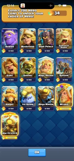 CR380//Arena 23 Level 50 Trophies 9000 Cards 121 Legendary Cards 19 Deck with Hog 2 Heroes 1 Evolution 1.2M Coins 29 Emotes Tag #LPUPUVV0