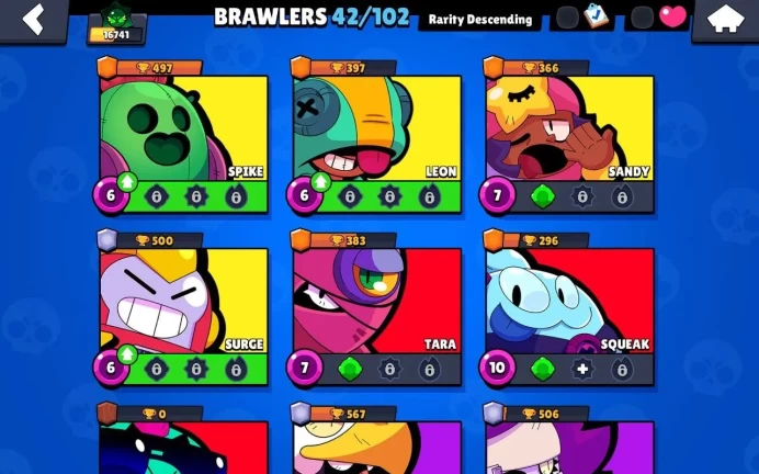 BS755 16000 Trophies 42 Brawlers 4 Legendary Brawlers 2 Level 11 96 Gems 25+ Skins