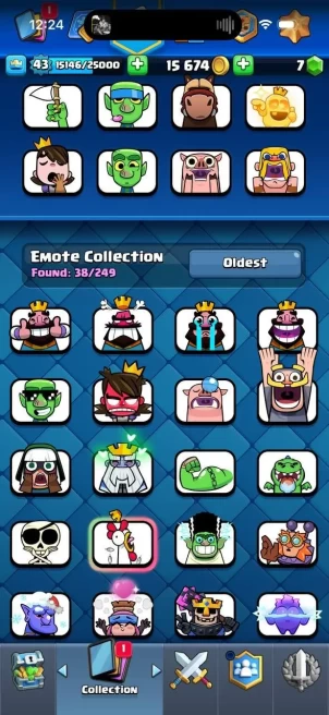 CR389//Arena 23 Level 43 9000 Trophies 121 Cards 19 Legendary Cards Hog Rider deck 2 heroes 6 evolutions 38 emotes TAG #VY9UY2YJU 7 Gems