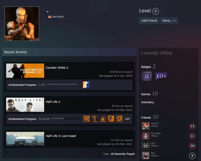10Game-Cyberpunk 2077-CS2 Prime+4Medals(10Y/5Y/Loyalty Badge/Global Offensive Badge)+13 Years of Service Steam
