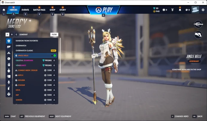 MERCY / JINGLE BELLE / 30 MYTHIC PRISMS / Full Mail Access / see the picture / Please Read Description / TravisF