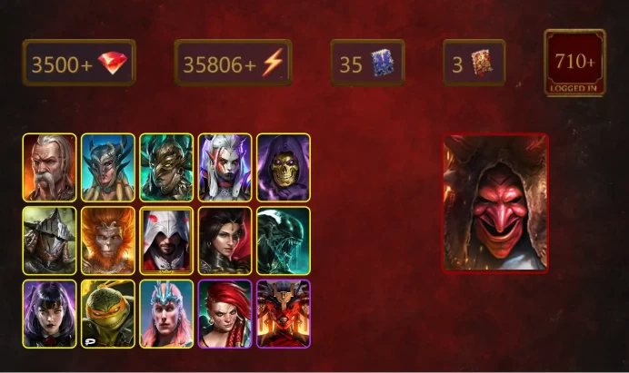 [STARTER]Komidus Darksmile+Taras+Scyl+Leminisi the Gold-Wing+Visix+Skeletor+Rathalos+Wukong+Ezio Auditore+Adelyn+31Epics