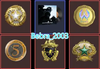 CS2 Prime 964 hours+5Medals(2018-2025 Service Medal/5Y/Loyalty Badge/Global Offensive Badge)