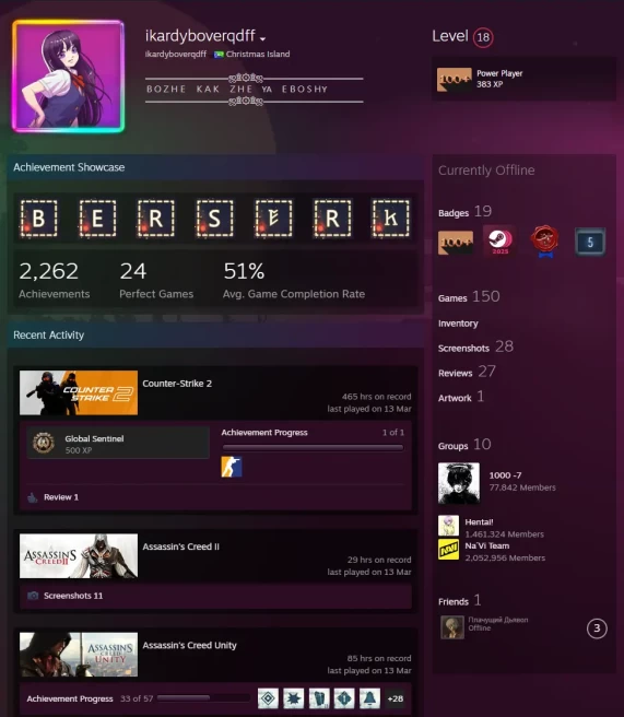 Steam Paid games 150 Game for 1500$-Profile link