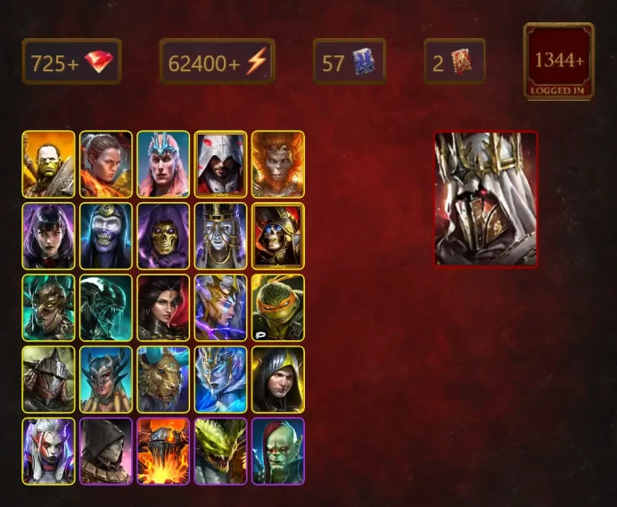 [STARTER]Siegfrund+Ankora+Artak+Ronda+Loki+Ezio Auditore+Wukong+Alice+Gamuran+Skeletor+Gracchos Turn-drake+Deathknight+61Epics