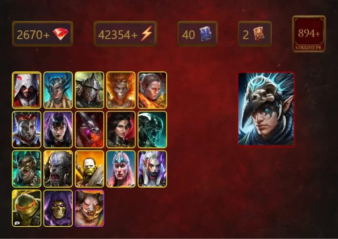 [STARTER]Nais the Shadowthief+Queen of Hearts+Trunda+Ezio Auditore+Scyl+Rathalos+Arix+Wukong+Ronda+Alice+Pythion+Adelyn+38Epics