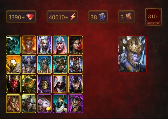 [STARTER]Prince Kymar+Queen of Hearts+Gharol+Brewguard Jeroboam+Xenomorph+Wukong+Visix+Loki+Jintoro+Adelyn+Artak+Scyl+39Epics