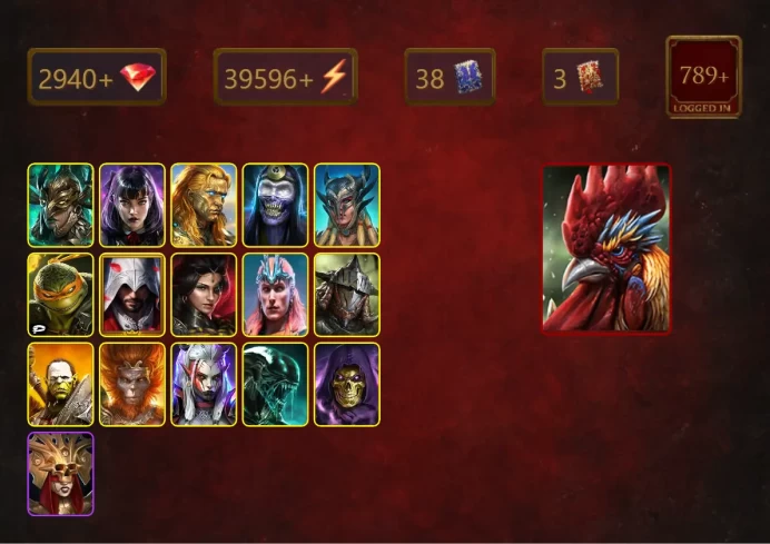 [STARTER]Galleus Bloodcrest+Cardiel+Leminisi the Gold-Wing+Alice+Gamuran+Scyl+Michelangelo+Ezio Auditore+Adelyn+Loki+42Epics