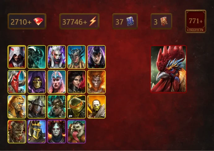 [STARTER]Trunda+Cardiel+Galleus Bloodcrest+Ezio Auditore+Xenomorph+Visix+Scyl+Alice+Grohak+Skeletor+Loki+Adelyn+Wukong+36Epics