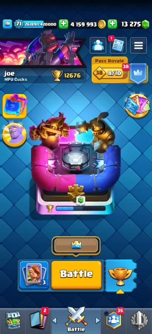 [Code A72] Level 71 / 9 Cards Max + 13k Gems / 42 Skins Towers / Very Cheap