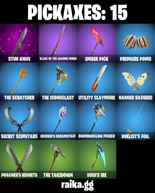11 skins | Burning Ambition Valeria | Fancy Peter Griffin | Shock Brawler Oscar | Rough Cut Montague | Underground Jones | A2941