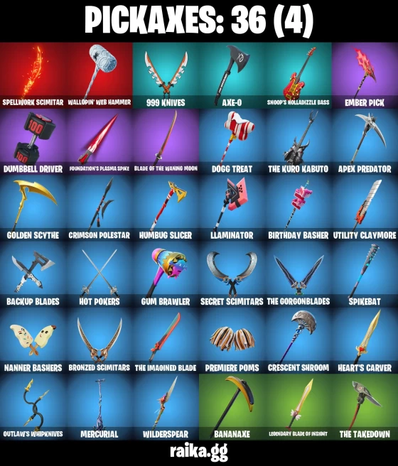 12 skins | Spider-Man | off | Ronin (Cape) | Slayer Juice WRLD | Santa Dogg | Tropical Chirper | Sour Gumbo | headpiece | A2961