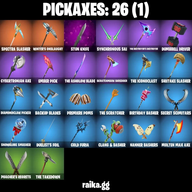 20 skins | Burning Ambition Valeria | Knight's Helm | Harbinger Armor Omegarok | Fancy Peter Griffin | Old Snake | A2983