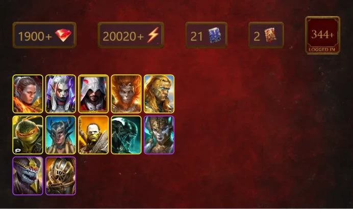 [STARTER]Geomancer+Cardiel+Ronda+Visix+Ezio Auditore+Wukong+Michelangelo+Scyl+Artak+Xenomorph+Jizoh+Fodbor the Bard+16Epics
