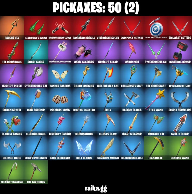 27 skins | On | Battle-Tested | Collector Kado Thorne | Camo War Machine | Dark Gwenpool | Black Queen | A3430