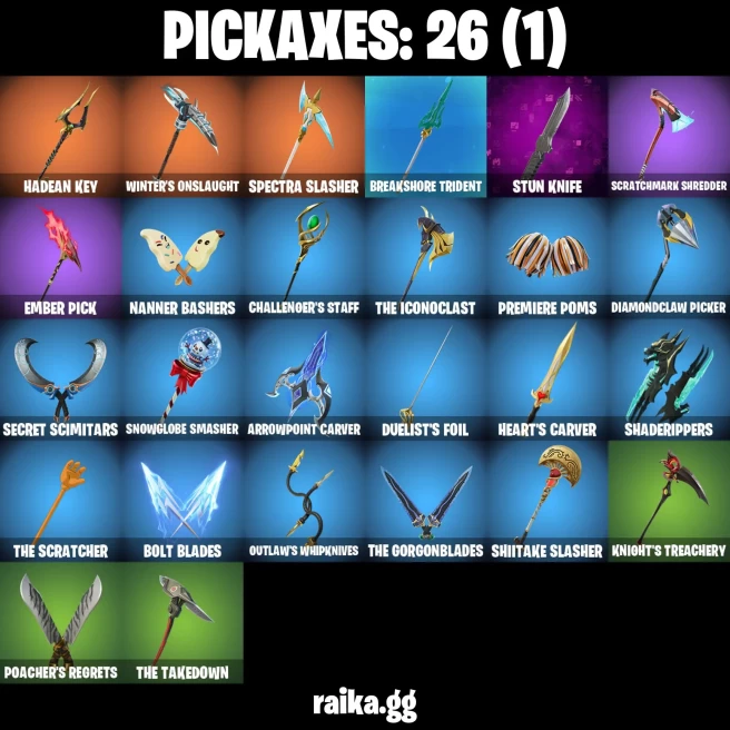 27 skins | Harbinger Armor Omegarok | Immortal Form | Knight's Helm | Fancy Peter Griffin | Burning Ambition Valeria | A3446