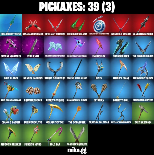 26 skins | Fancy Peter Griffin | Burning Ambition Valeria | Zeus | Poseidon | Mysterio | Peelverine | Gwenpool | A3454