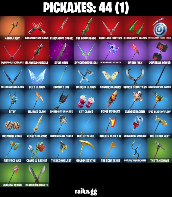28 skins | Fancy Peter Griffin | Burning Ambition Valeria | Dark Gwenpool | Illusory Mysterio | Camo War Machine | A3459