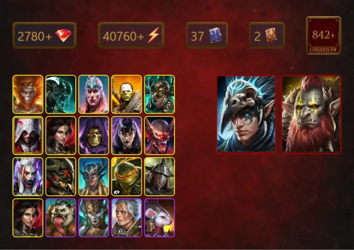 [STARTER][Double Mythical]+Nais the Shadowthief+Elva Autumnborn+Gizmak+Wukong+Xenomorph+Loki+Artak+45Epics