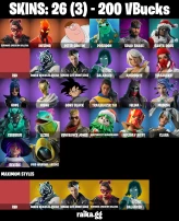 26 skins | Peter Griffin | Burning Ambition Valeria | Inferno | Poseidon | Solid Snake | Santa Dogg | Red | A3464