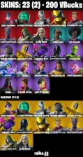 23 skins | Dark Gwenpool | Illusory Mysterio | Camo War Machine | Classic Peelverine | Captain Jones (Pen & Ink) | A3630