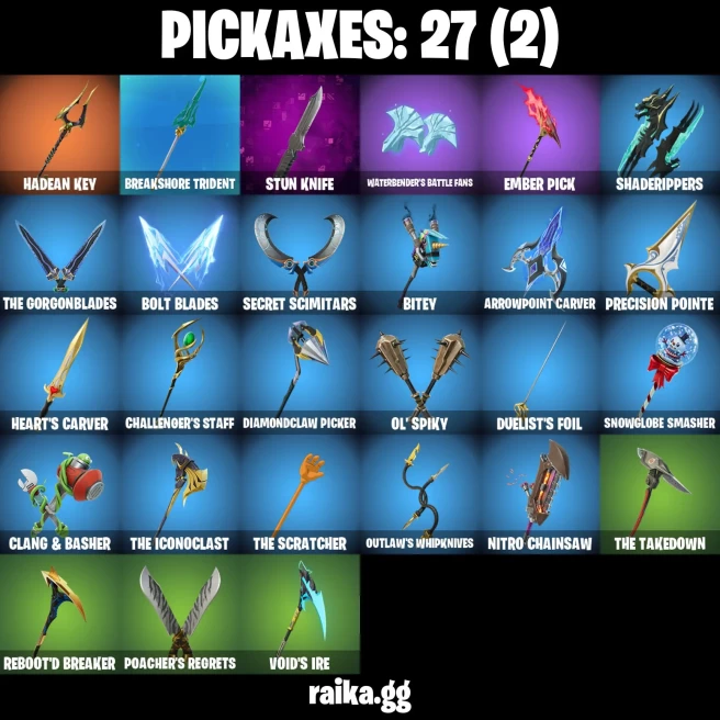 23 skins | Skull Trooper | Fancy Peter Griffin | Burning Ambition Valeria | Immortal Zeus | Immortal Form | A3651