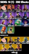 14 skins | Fancy Peter Griffin | Burning Ambition Valeria | Old Snake | Underground Jones | Shock Brawler Oscar | A3694