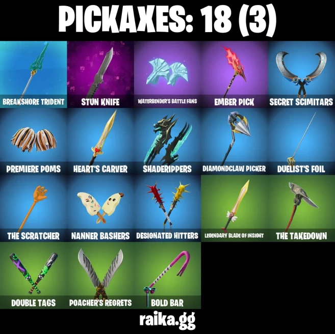 20 skins | Fancy Peter Griffin | Burning Ambition Valeria | Poseidon | Old Snake | Underground Jones | A3716