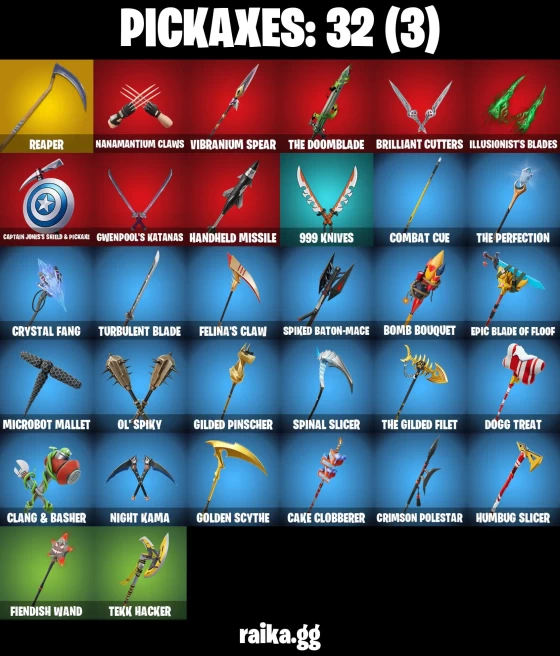19 skins | Classic Peelverine | Black Panther (Shuri) | Black Queen | Mysterio | Gwenpool | Doom | Captain Jones | A3717