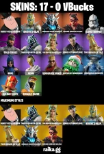 17 skins | Fancy Peter Griffin | Knight's Helm | Harbinger Armor Omegarok | Burning Ambition Valeria | Clone Trooper | A3723