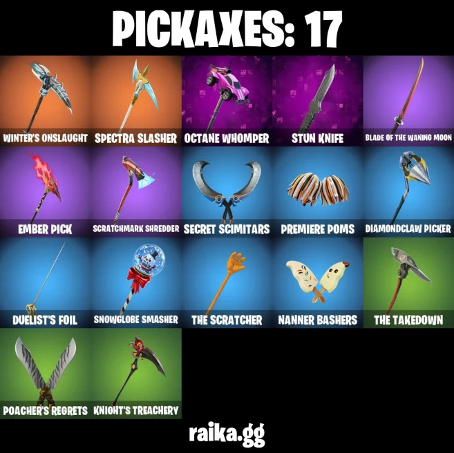 18 skins | Fancy Peter Griffin | Knight's Helm | Harbinger Armor Omegarok | Burning Ambition Valeria | Solid Snake | A3731