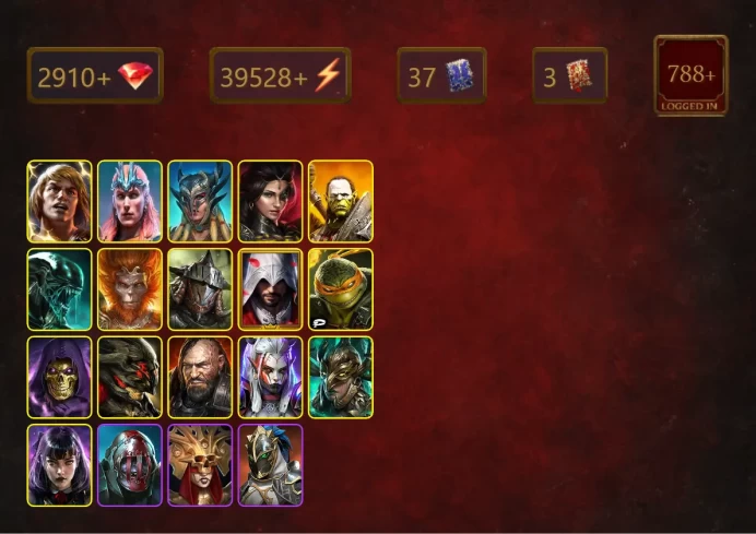 [STARTER]He-Man+Elva Autumnborn+Loki+Belz the Reckoner+Scyl+Adelyn+Artak+Xenomorph+Wukong+Rathalos+Ezio Auditore+41Epics