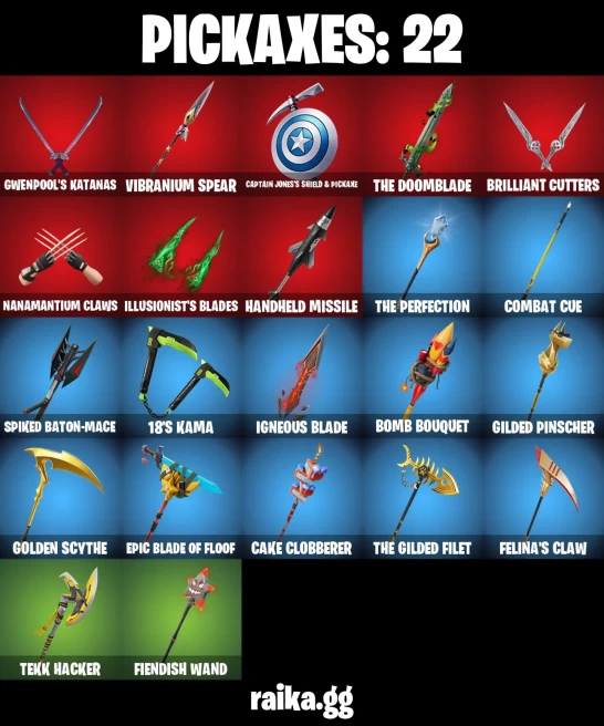 21 skins | Dark Gwenpool | Black Panther (Shuri) | Captain Jones (Pen & Ink) | Camo War Machine | Illusory Mysterio | A3927