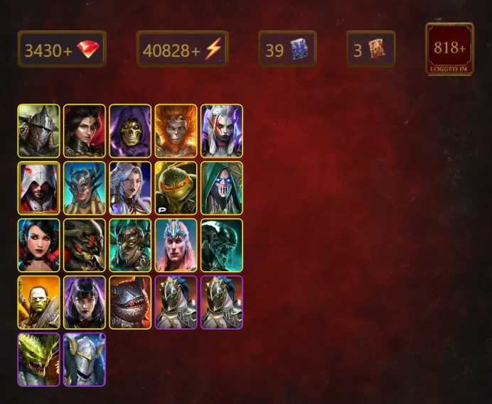 [STARTER]Yumeko+Elva Autumnborn+Rathalos+Adelyn+Skeletor+Wukong+Visix+Kosk of Two Skins+Ezio Auditore+Scyl+Michelangelo+44Epics