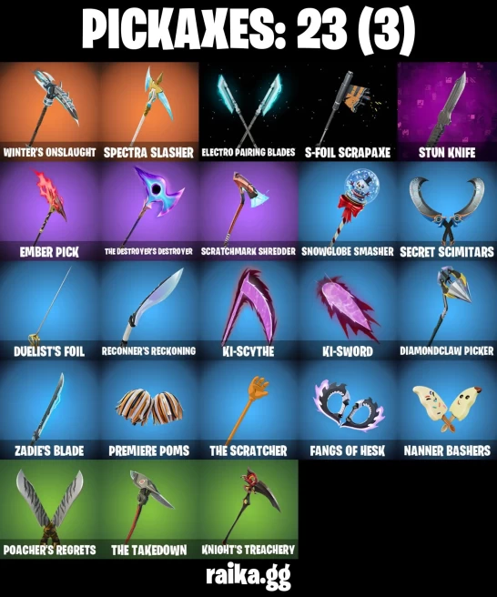 20 skins | Peter Griffin | Harbinger Armor Omegarok | Knight's Helm | Burning Ambition Valeria | Old Snake | Slim Shady | A3971
