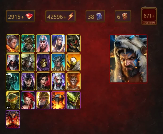 [STARTER]Martyr+Elva Autumnborn+Arne the White+Ronda+Leminisi the Gold-Wing+Loki+Ezio Auditore+Rathalos+Skeletor+Scyl+45Epics