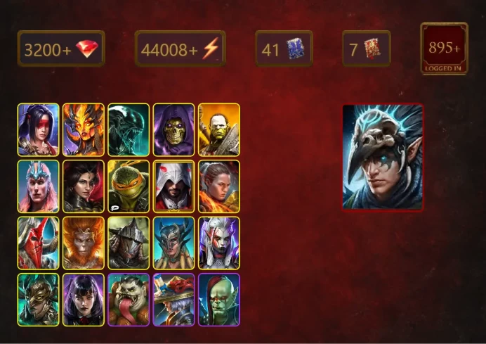 [STARTER]Nais the Shadowthief+Tatsu+Sicia+Lonatharil+Xenomorph+Skeletor+Artak+Loki+Adelyn+Noldua the Gloaming+58Epics