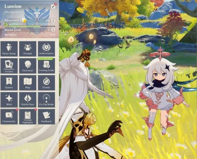 ASIA|AR34|Starter|1Limited+21(*4Character)|Lauma,Mona,Tighnari|Low Explore Map|Reoni On|McFeMale|TakeMail|Check(GI6339)