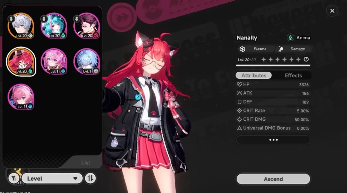 GLOBAL NA|1 SSR Limited Nanally + 6 SR(Aurelia,Haniel,Edgar,Etc)|Selector ON|Log Email|Check SS(NTE720)
