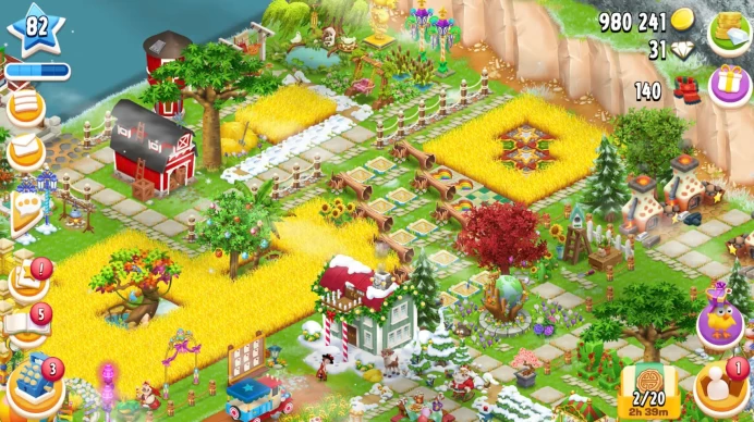 Sale Level 82 barrn 3850 silo 900. Available 800 vouchers+1m coins. Level town 11. The machine is well-made. It has many attractive decorations